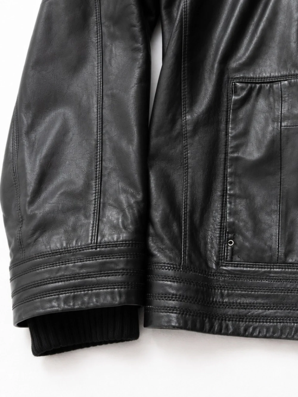 Elie Tahari Black 100% Genuine Leather Jacket XL